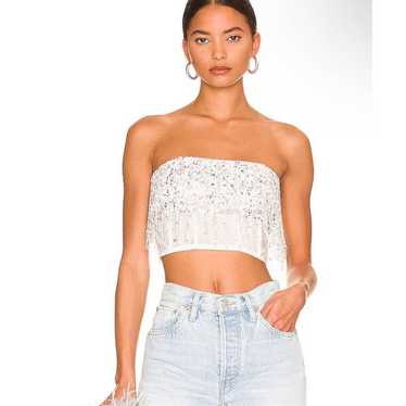 Other No Big Deal (NBD) Shreya Sequin Crop Top Wh… - image 1