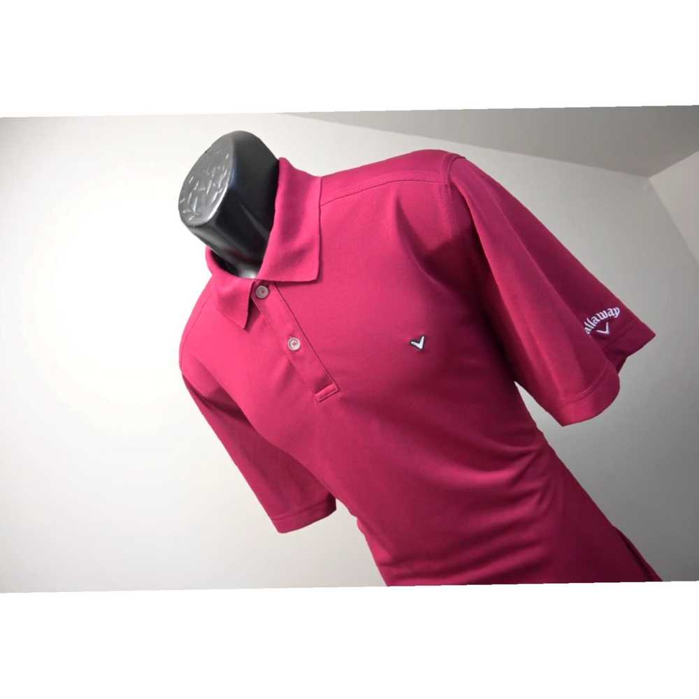 Callaway Dark Purple Red Short Sleeve Opti Dri Po… - image 1