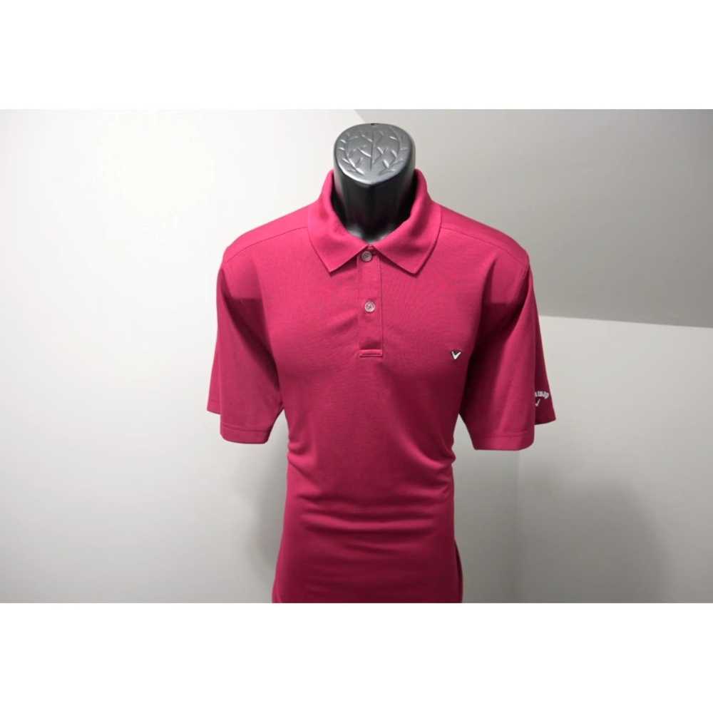 Callaway Dark Purple Red Short Sleeve Opti Dri Po… - image 2