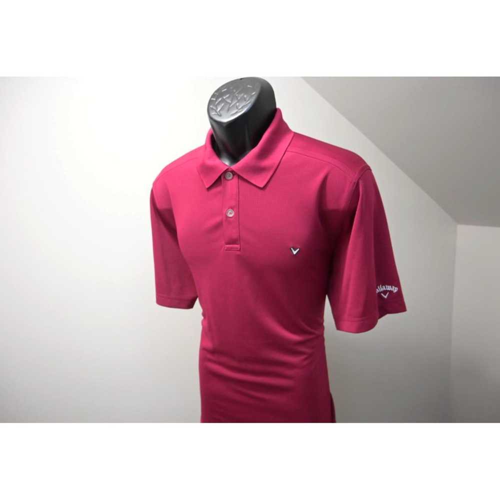 Callaway Dark Purple Red Short Sleeve Opti Dri Po… - image 3