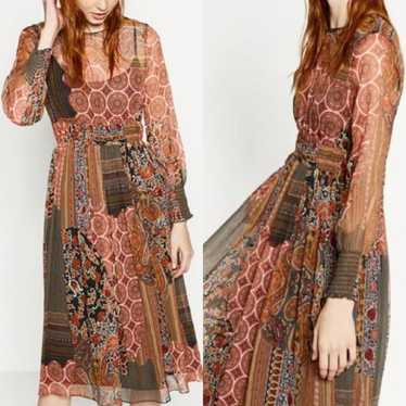 Zara Zara Patchwork Boho Dress - image 1