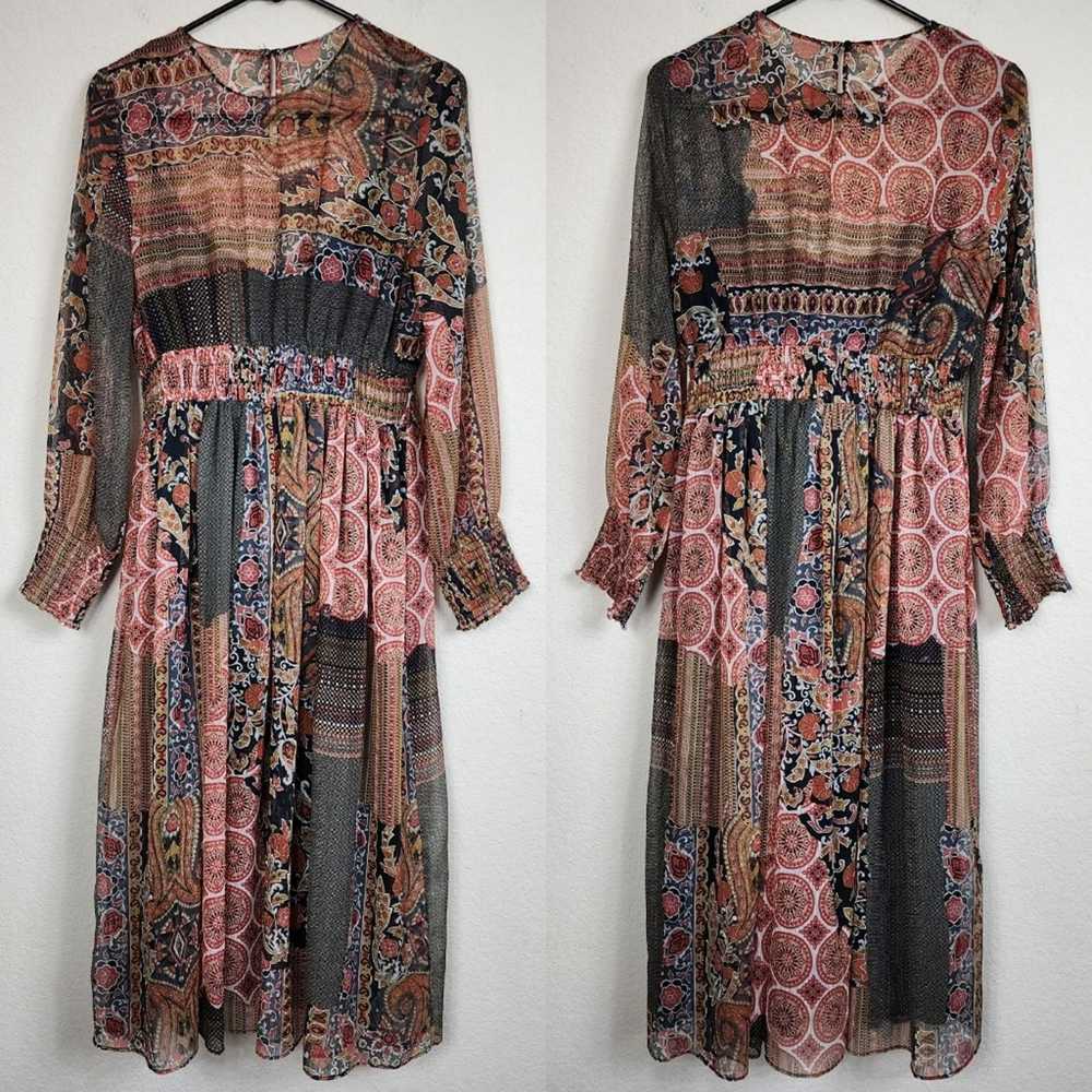 Zara Zara Patchwork Boho Dress - image 2