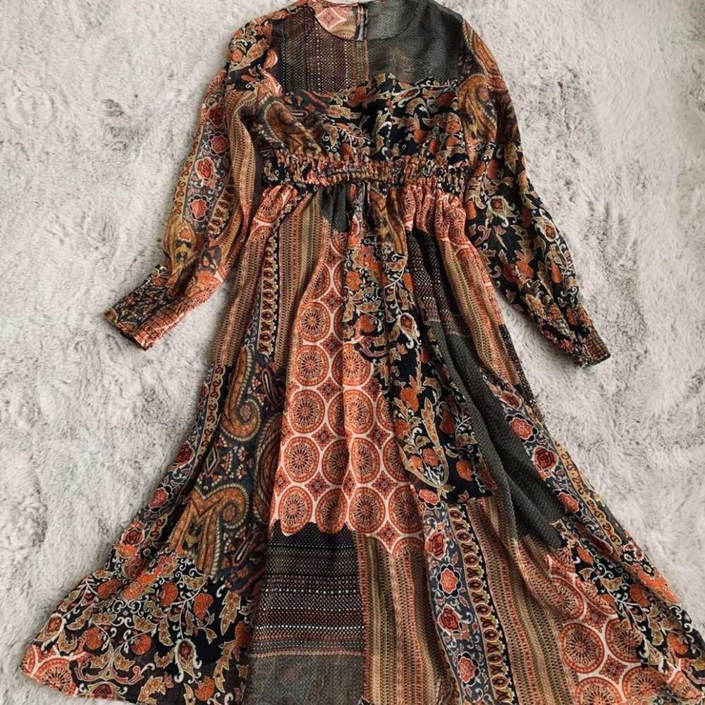 Zara Zara Patchwork Boho Dress - image 7