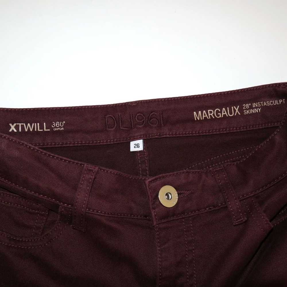 Dl1961 Sangria Burgundy Red Stretch Denim Skinny … - image 3