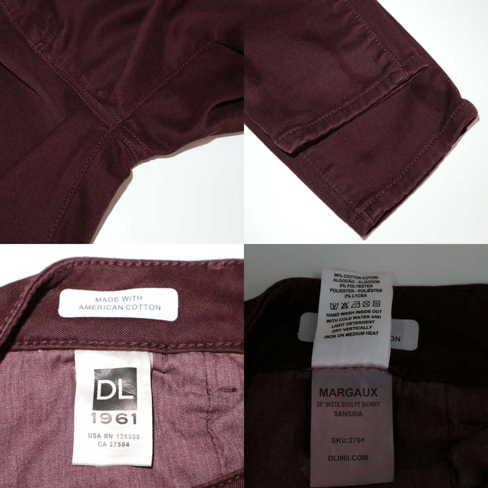 Dl1961 Sangria Burgundy Red Stretch Denim Skinny … - image 8