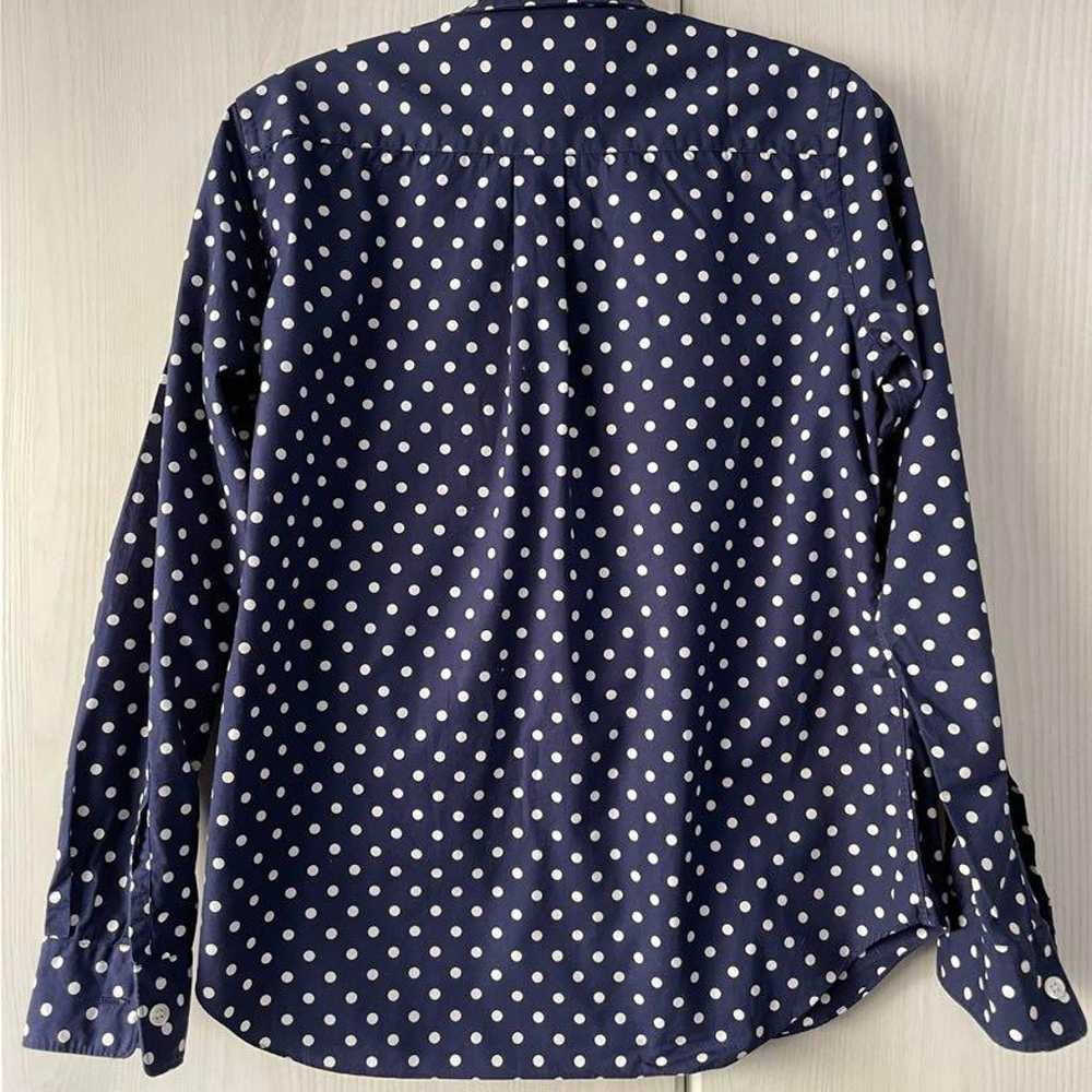 Comme des Garçons Navy Dot Round Collar Long Slee… - image 4