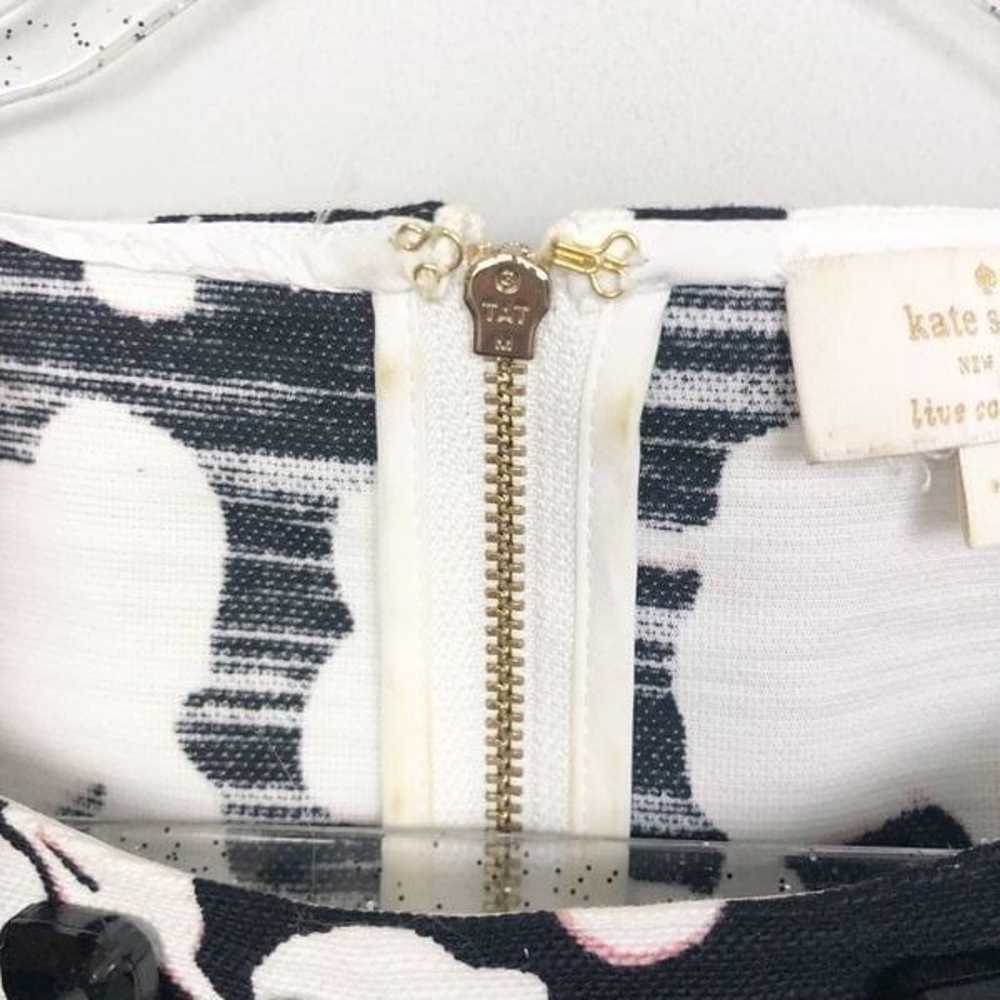 KATE SPADE | Embellished Floral Black White Boxy … - image 8