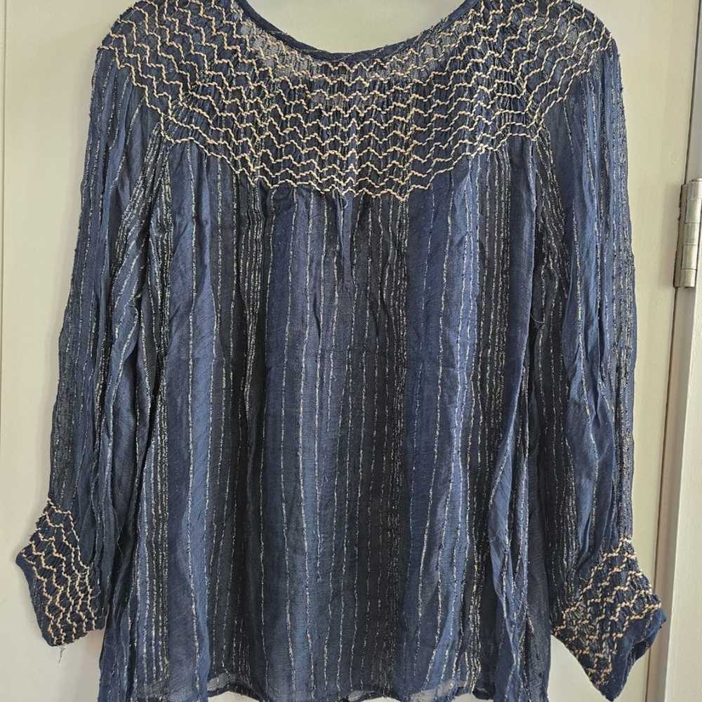 Love Sam Bresle Peasant Top, Small, EUC - image 2