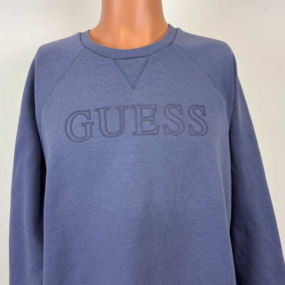 Guess Mens Purple Long Sleeve Crewneck Sweatshirt… - image 1