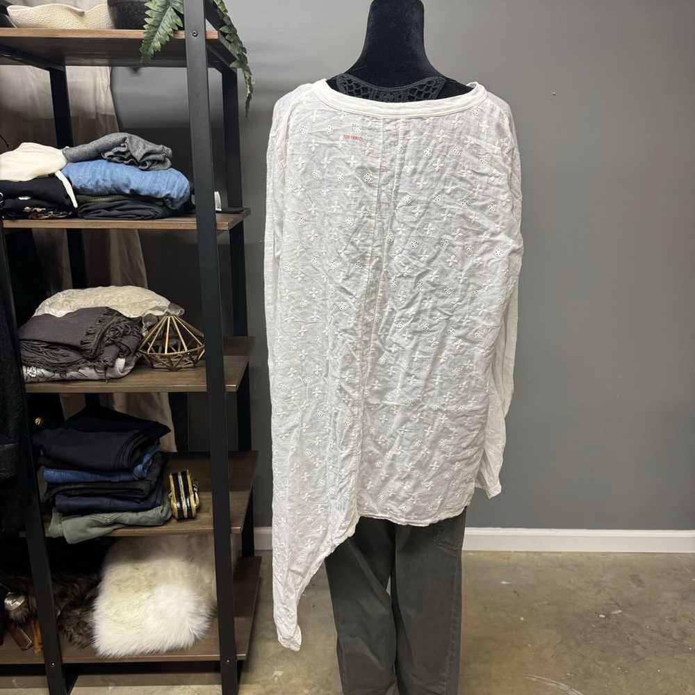 Johnny Was For T Linen Asymmetrical Tunic Embroid… - image 2