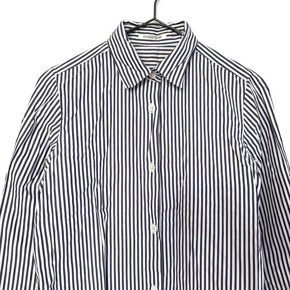 Deuxieme Classe Shirt Navy Stripe Made in Japan 1… - image 2