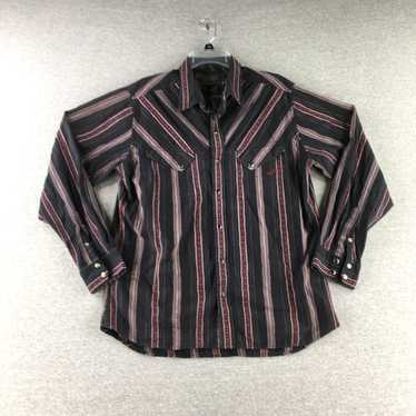 Vans Western Cowboy Pearl Snap Button Striped Ska… - image 1