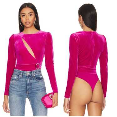 SUPERDOWN Charlotte Cut Out Bodysuit In Hot Pink