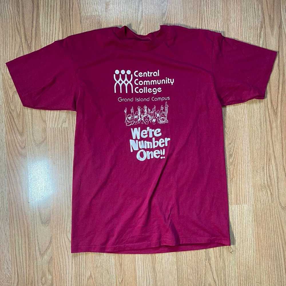 Hanes 80s burgundy nebraska college tee - image 5