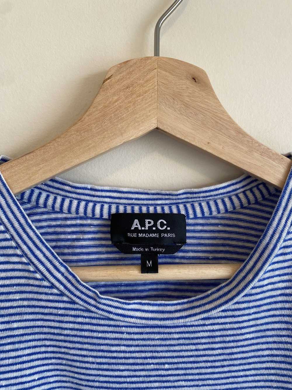 A.P.C. Sunspel Blue Striped Cotton shirt Sailor S… - image 2