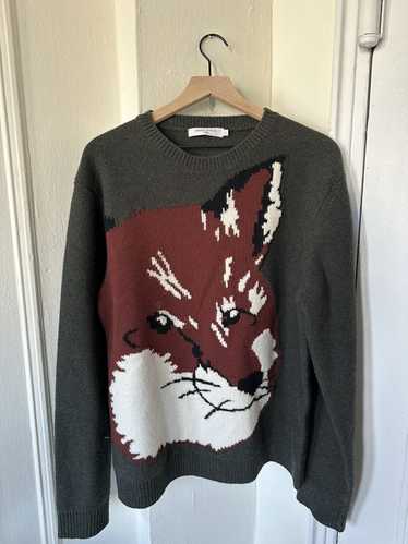 Maison Kitsune Fox Face Wool Sweater