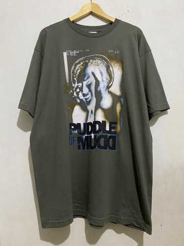 Vintage Puddle of Mudd 2001 Army Green sale Come Clean Photo Strip Tour T-Shirt Large