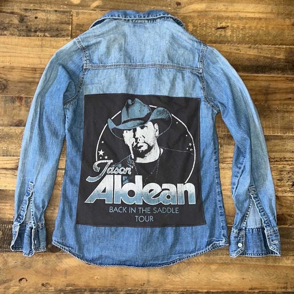 Custom Jason Aldean Denim Shirt - image 1