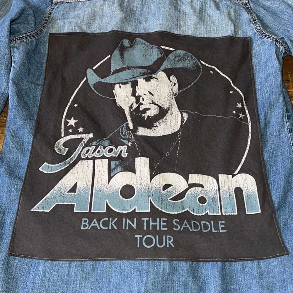 Custom Jason Aldean Denim Shirt - image 2