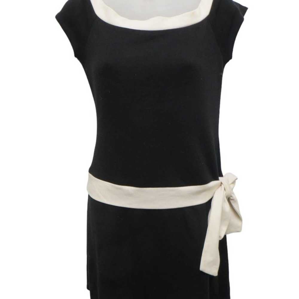 City Triangle black dress with white tie - image 1