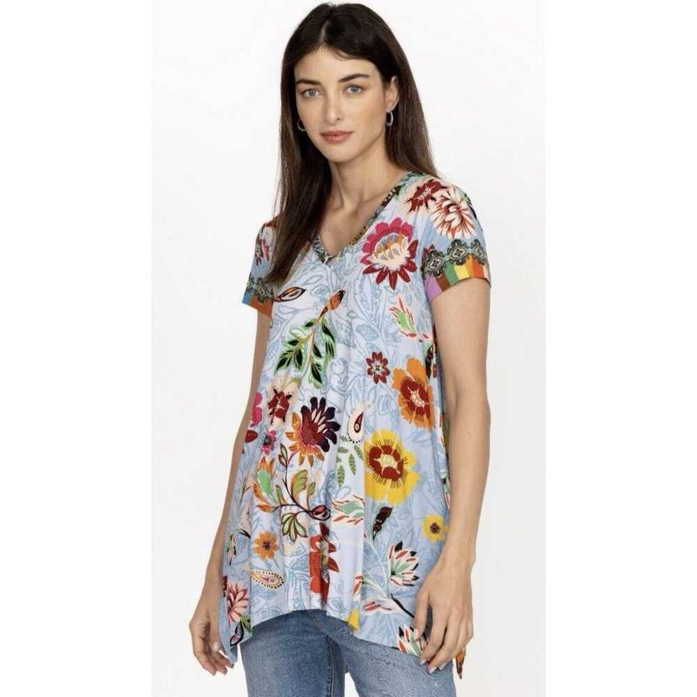 Johnny Was Women's Rainbow Floral Drape Tunic Mul… - image 2