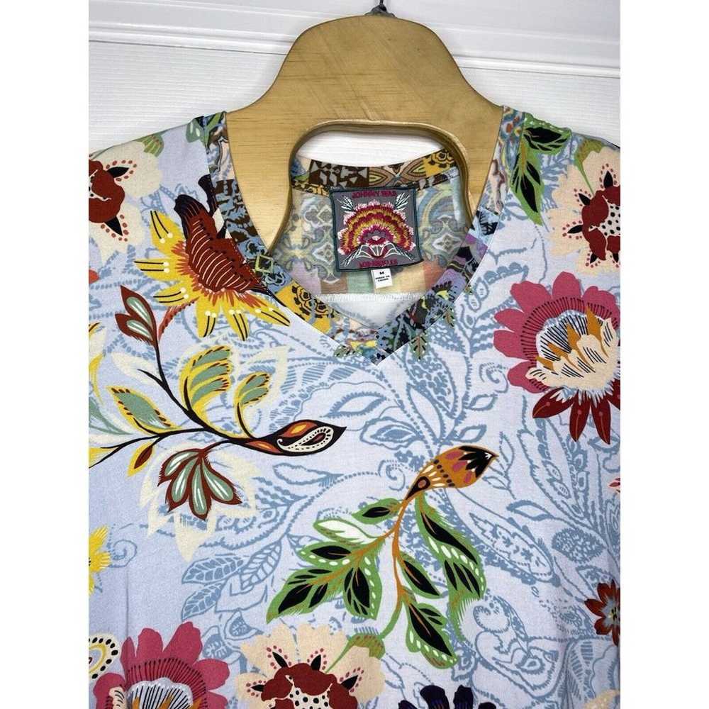 Johnny Was Women's Rainbow Floral Drape Tunic Mul… - image 4