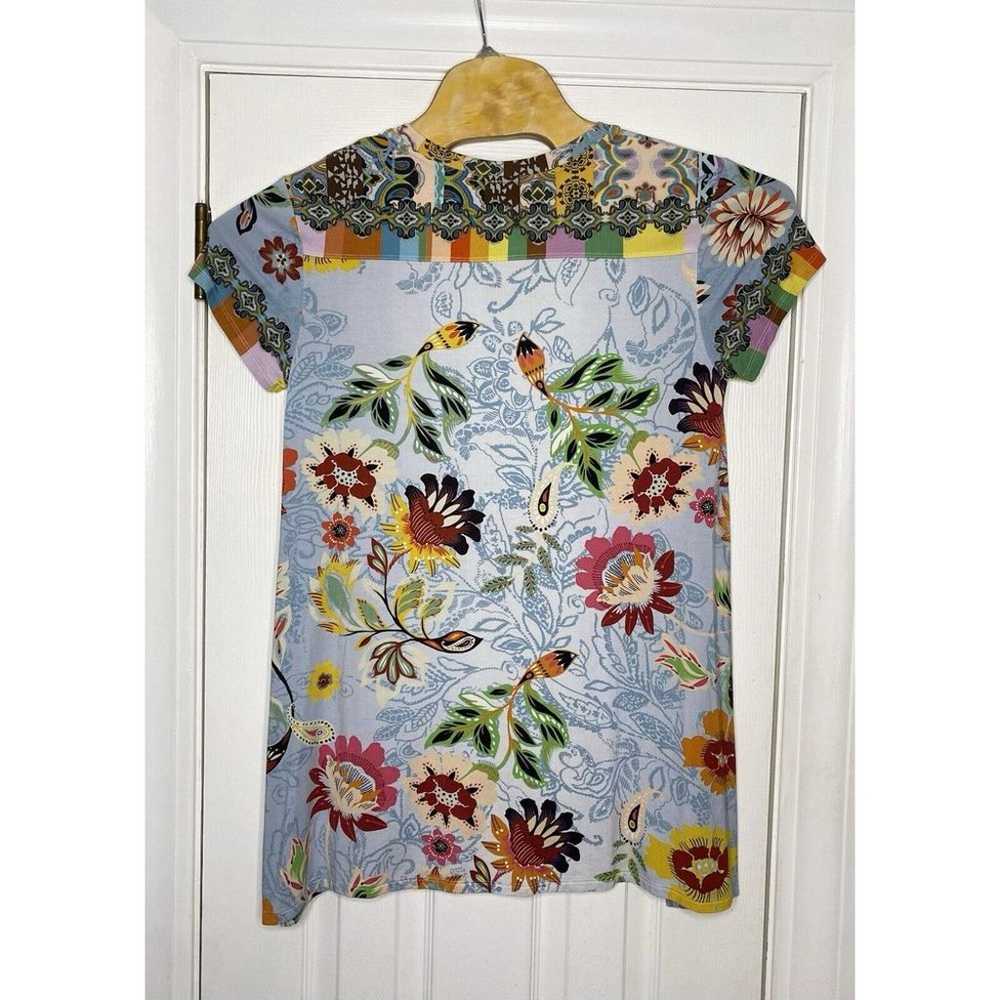 Johnny Was Women's Rainbow Floral Drape Tunic Mul… - image 7