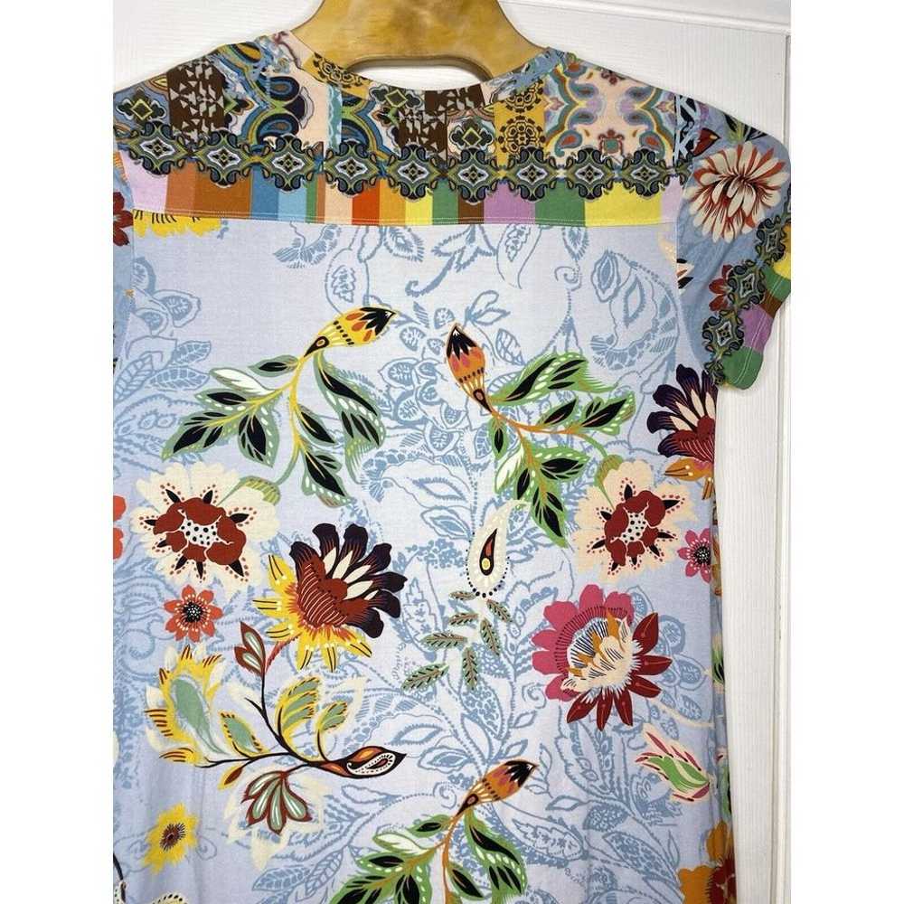 Johnny Was Women's Rainbow Floral Drape Tunic Mul… - image 8