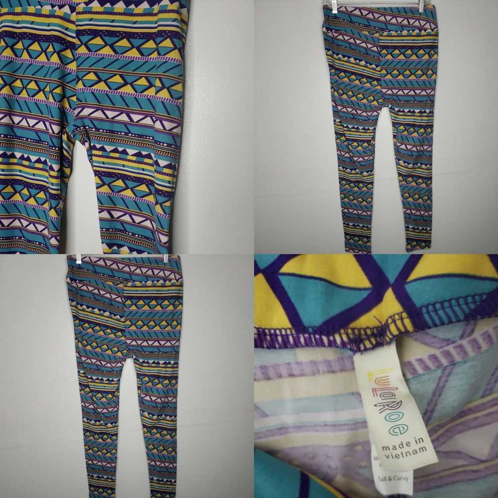 Vintage LuLaRoe Women's Leggings Tall & Curvy Gre… - image 4