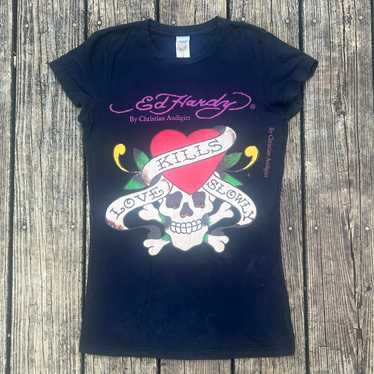 Y2K Ed Hardy By Christian Audigier Tee