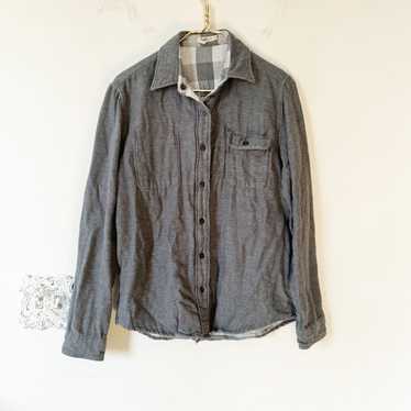 Faherty Belmar Reversible Flannel Gray Buffalo Pl… - image 1