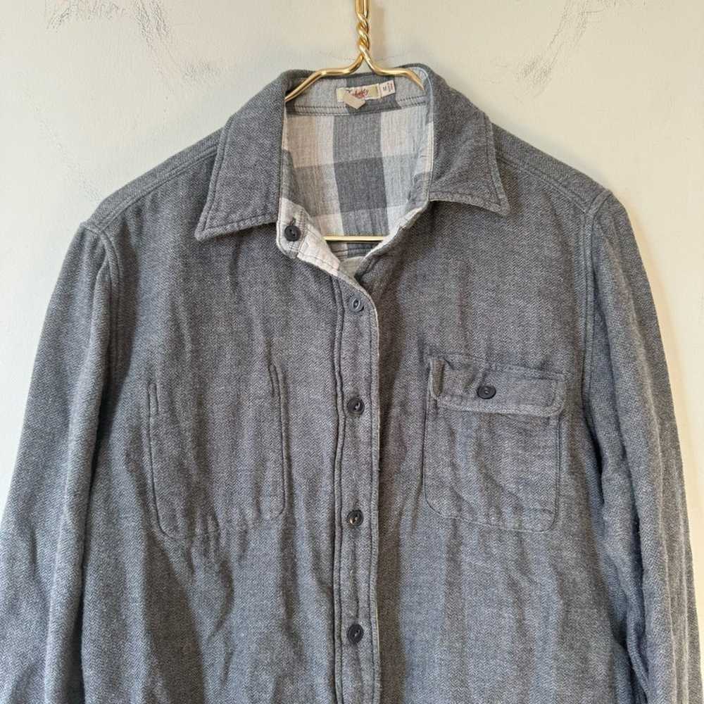 Faherty Belmar Reversible Flannel Gray Buffalo Pl… - image 3