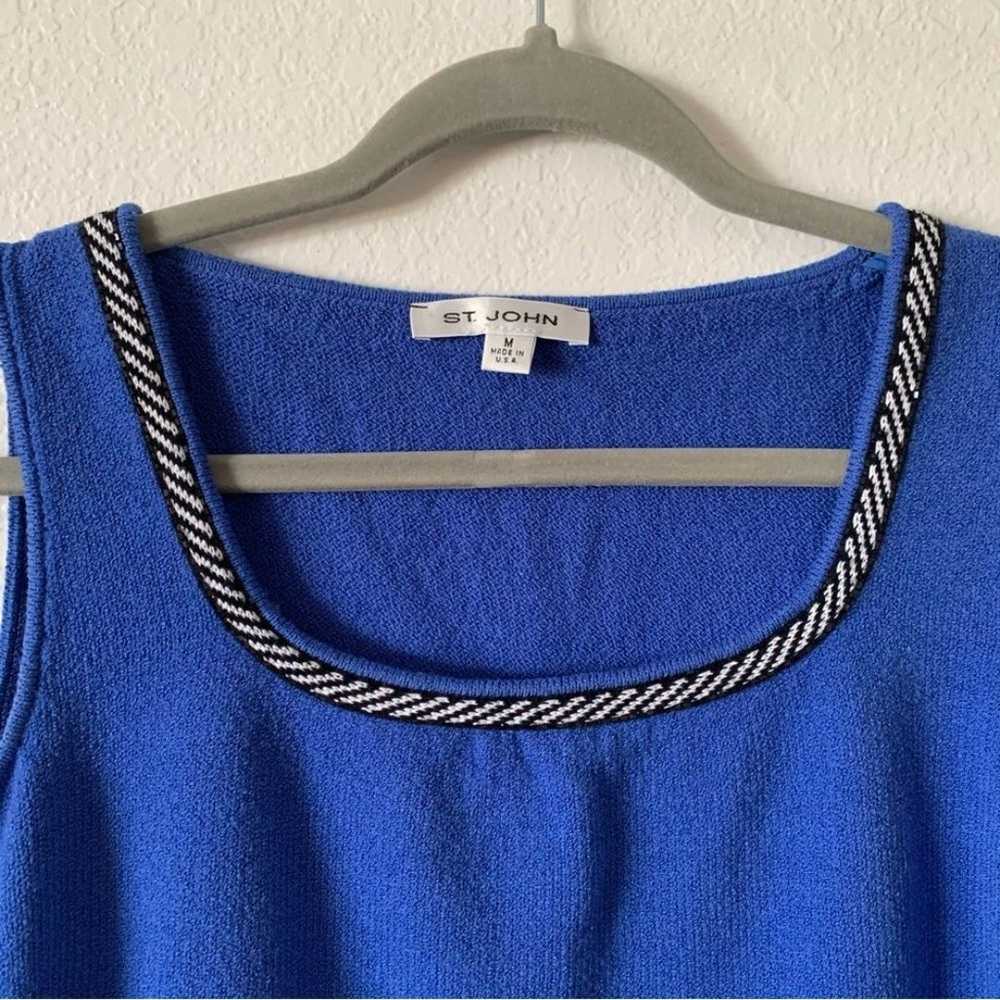 St. John Blue Knitted Top Size Medium - image 2