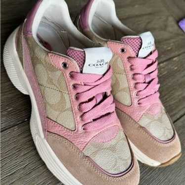 COACH スニーカー ピンク/ベージュ Pink coach sneakers - Gem