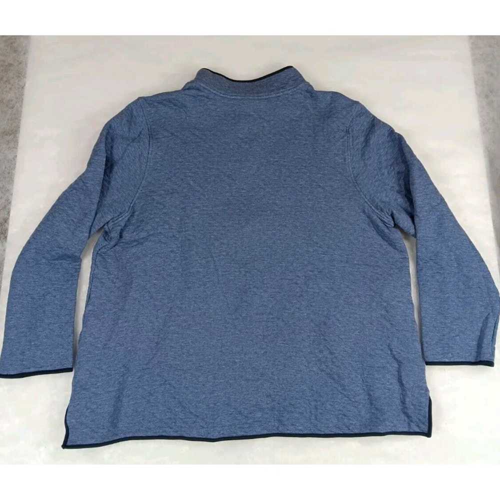 Vintage Cozy Quilted Cotton Blend Long Sleeve Blu… - image 2