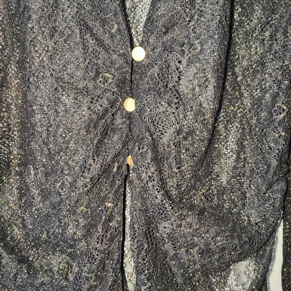 NWOT Zara Sexy Ruched Front Lace Shirt - image 5