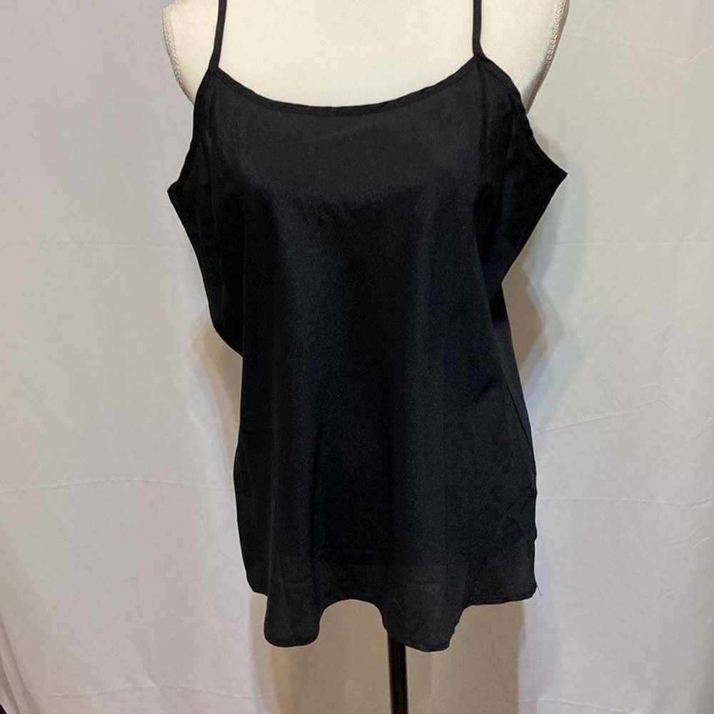 SUNDANCE NWOT BLACK SILK BLOUSE WITH CAMI - image 8