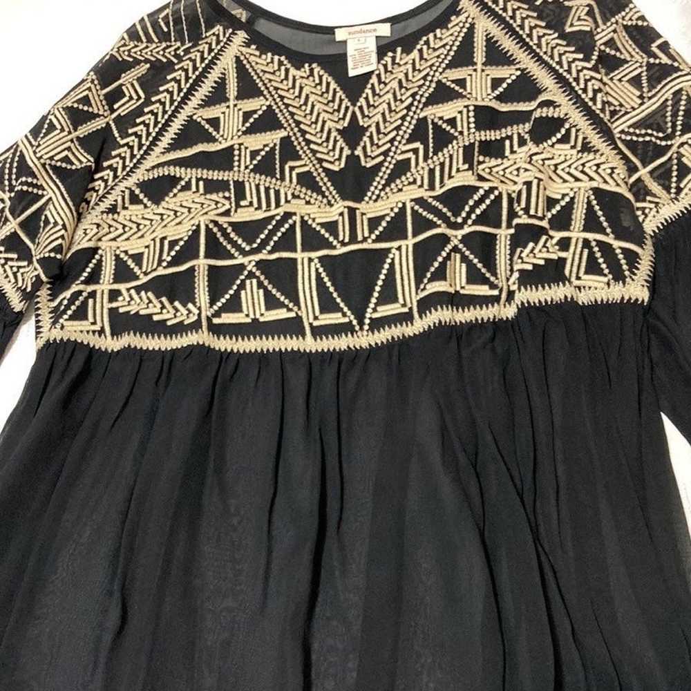 SUNDANCE NWOT BLACK SILK BLOUSE WITH CAMI - image 9