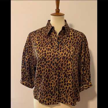 Ralph Lauren Leopard Print Button Down T