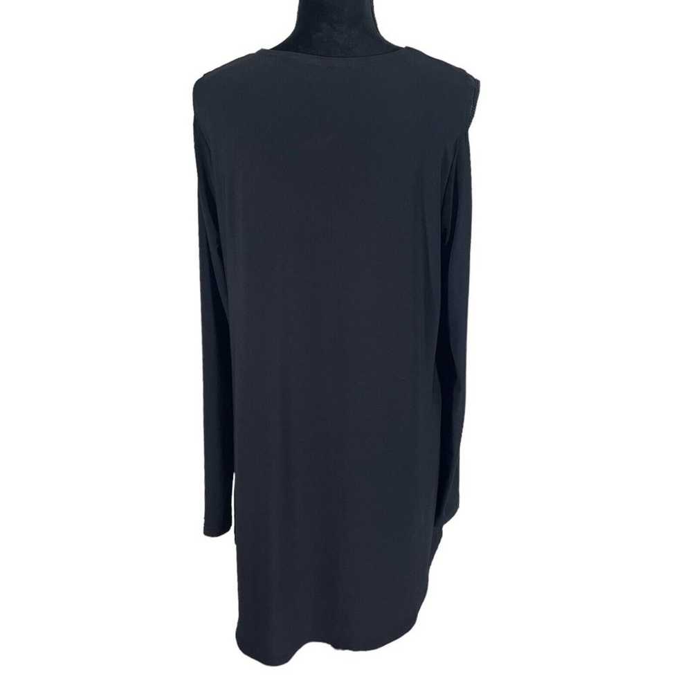 Sympli Black Long Blouse Cold Shoulder Tunic Top … - image 3