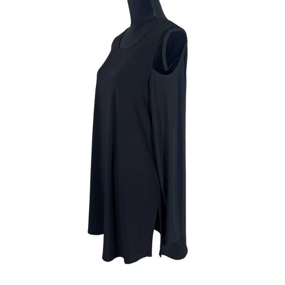 Sympli Black Long Blouse Cold Shoulder Tunic Top … - image 4