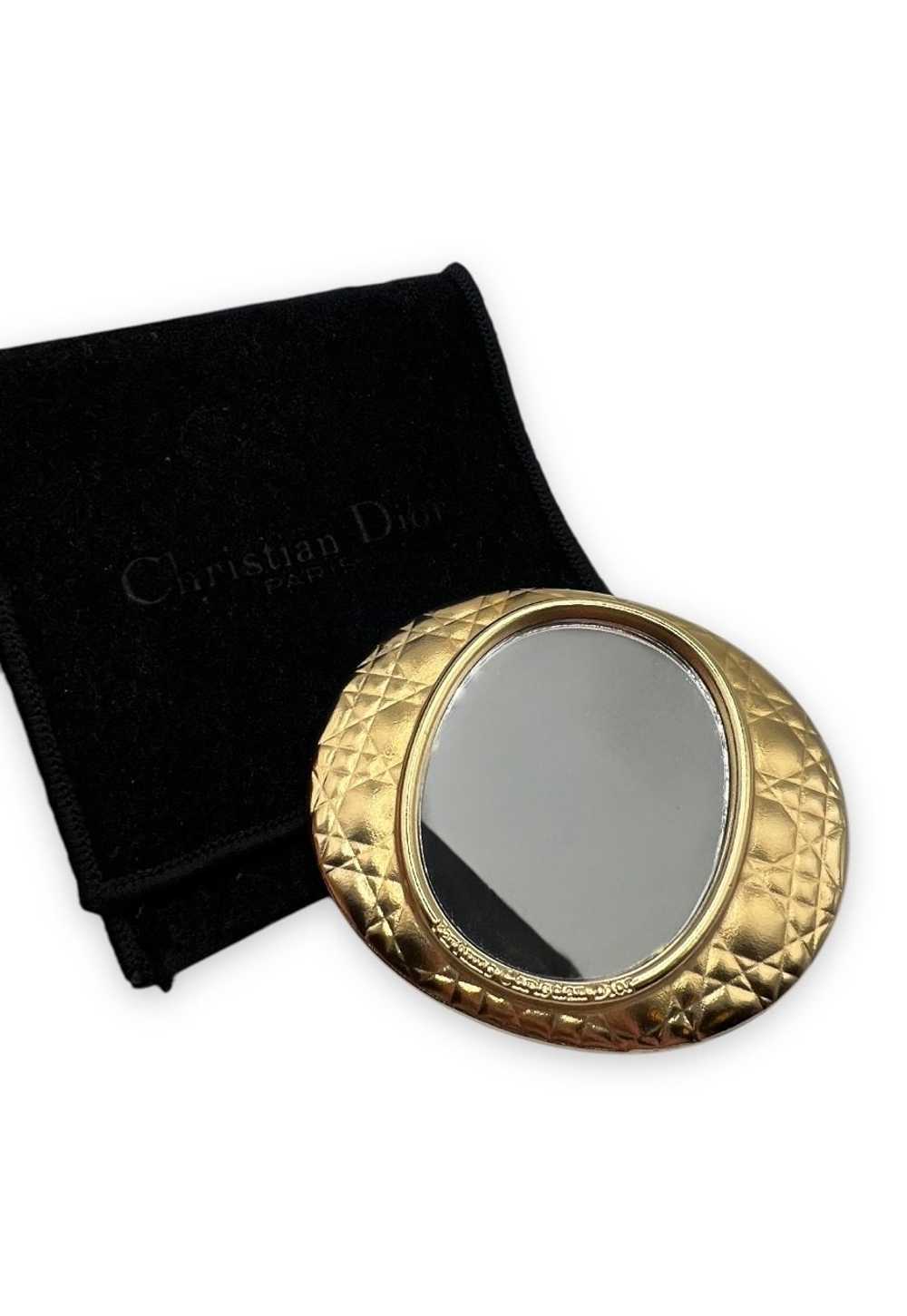 Vintage Dior Mirror Compact metal Gold Tone - image 1