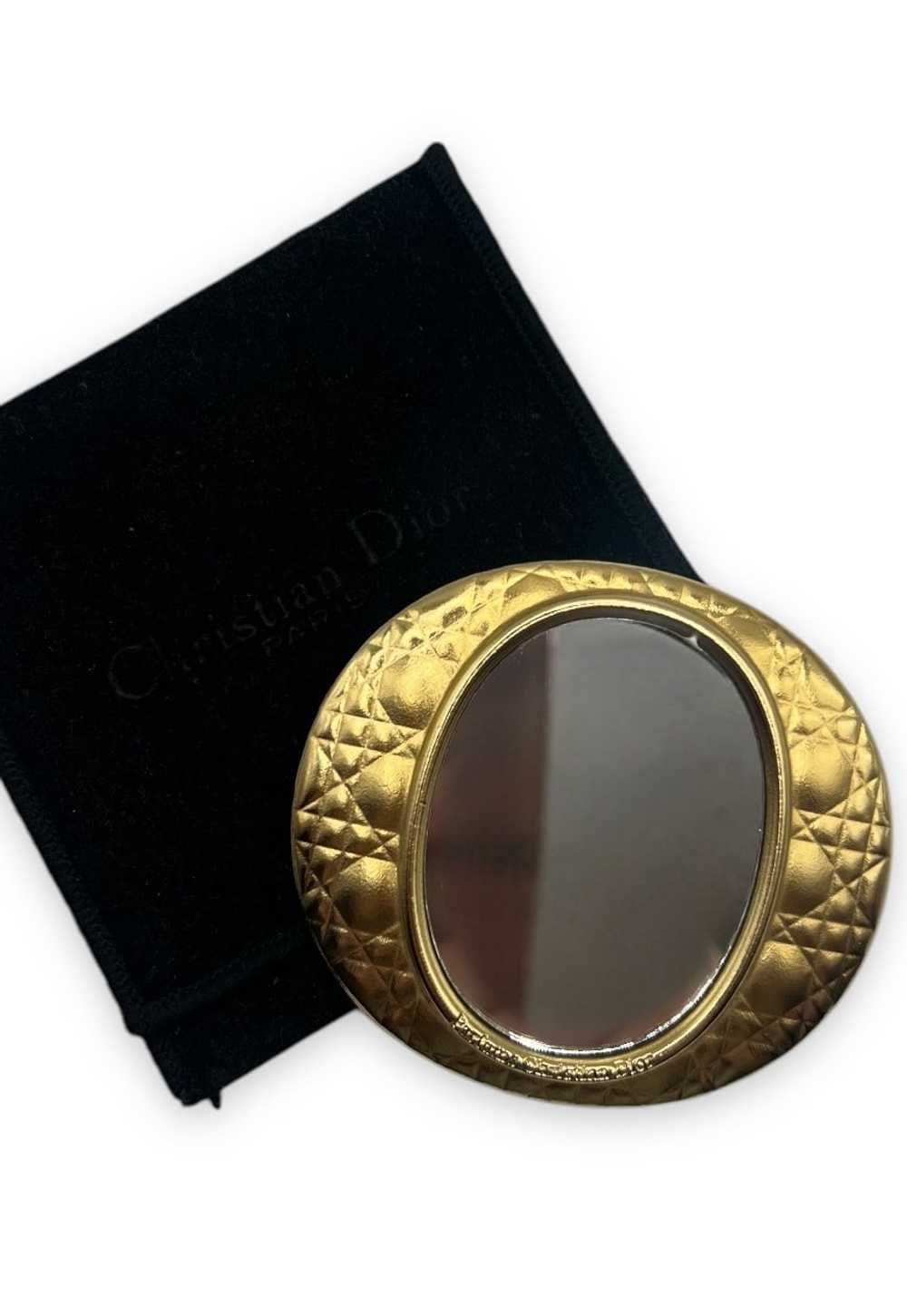 Vintage Dior Mirror Compact metal Gold Tone - image 4