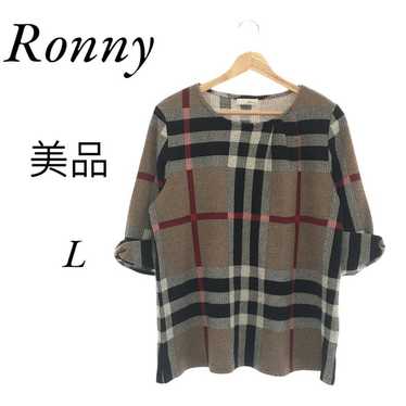 Ronnie Tops Check Cut-and-Sew Casual Women's Brow… - image 1