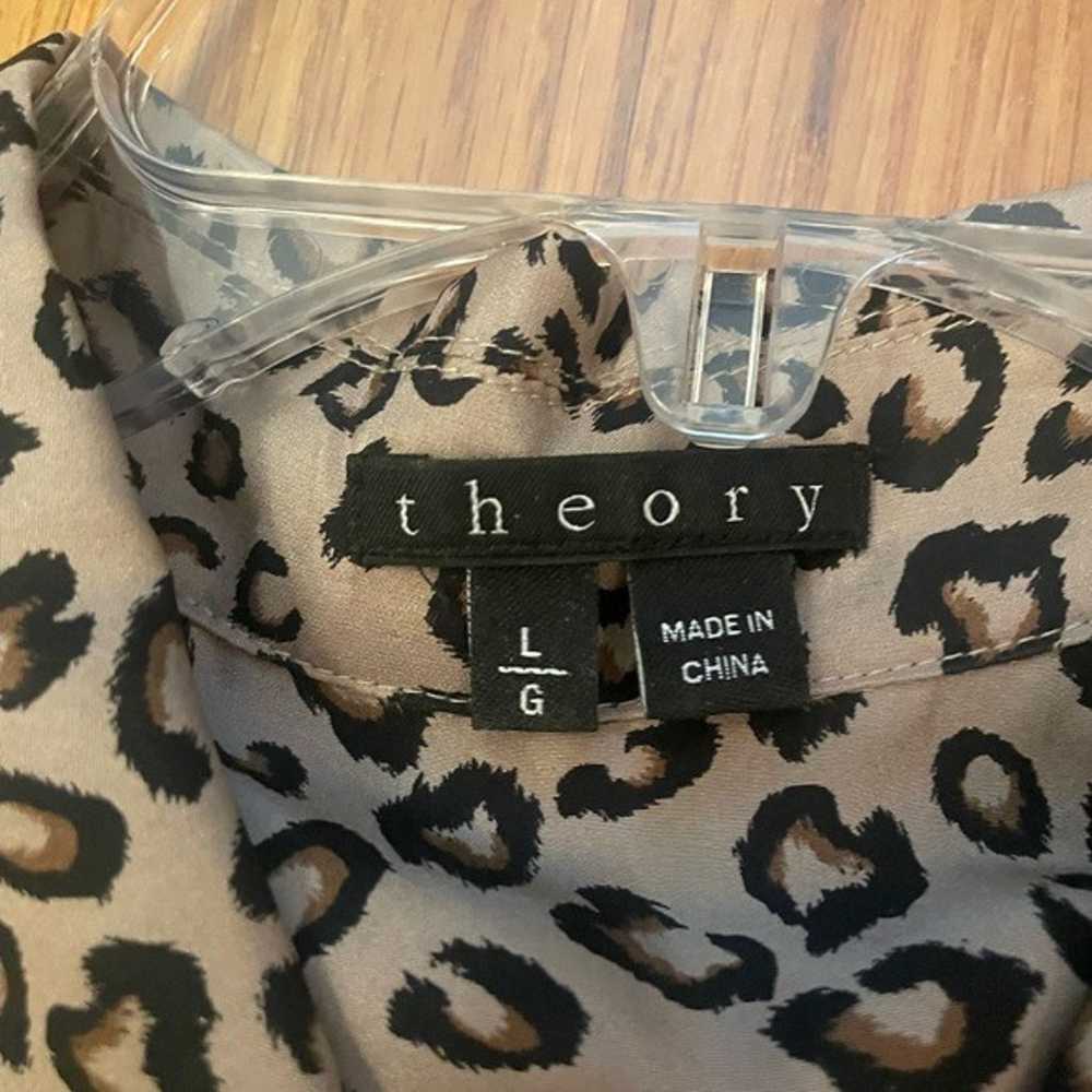 Theory Cheetah Sleeveless Top Size Large - image 5