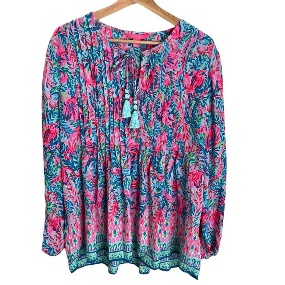 Lilly Pulitzer Marilina Colorful Tunic Top - image 1