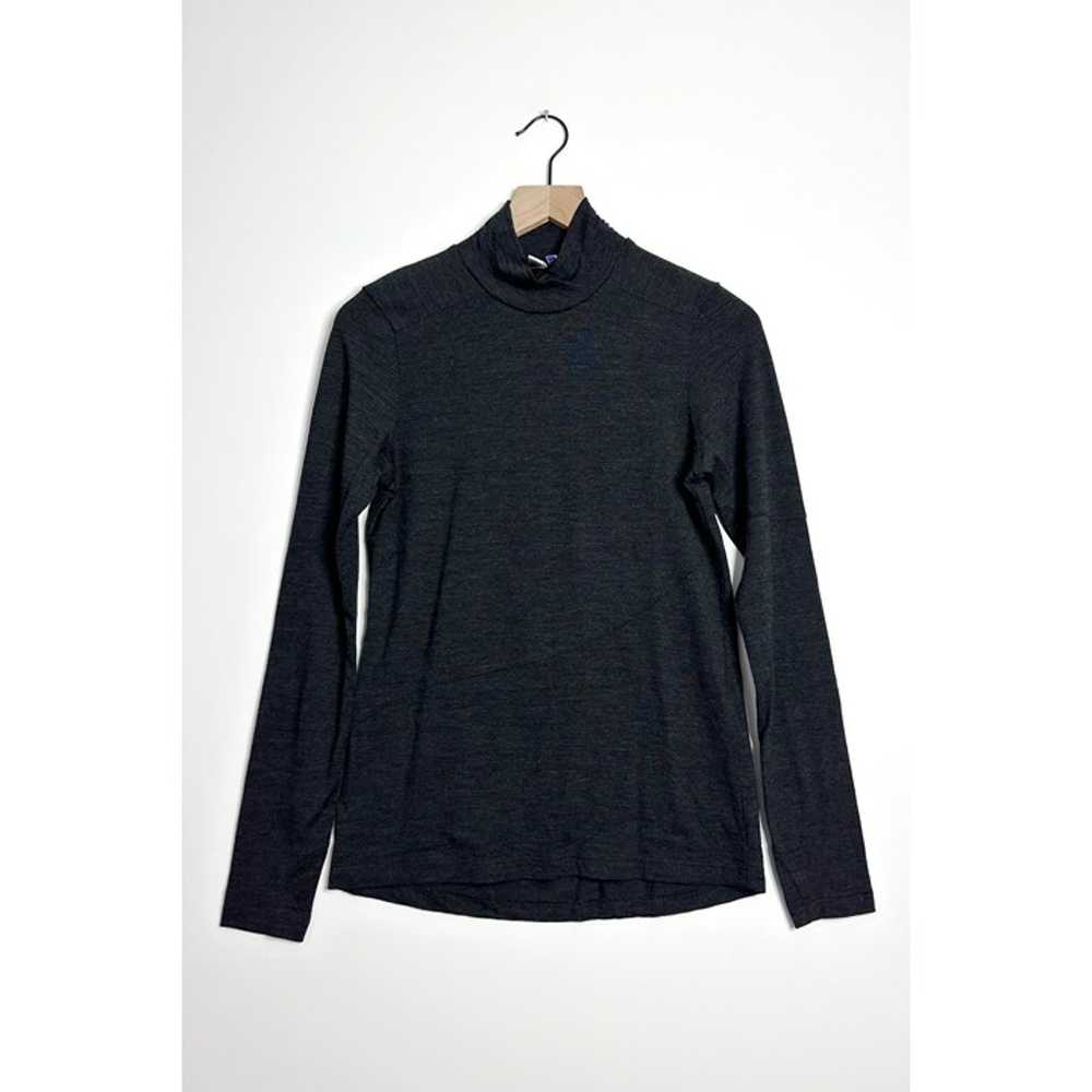 IBEX Merino Wool Mock Neck Long Sleeve T-Shirt Ch… - image 1