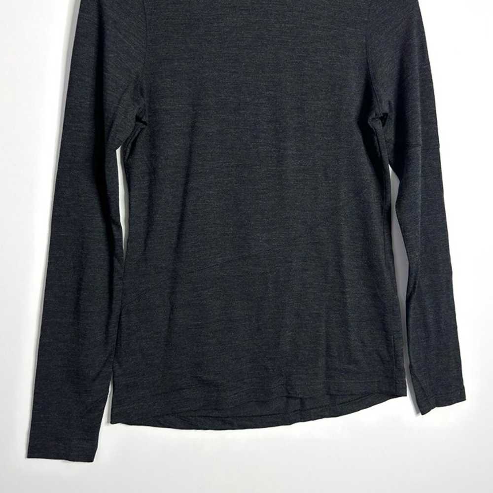 IBEX Merino Wool Mock Neck Long Sleeve T-Shirt Ch… - image 3