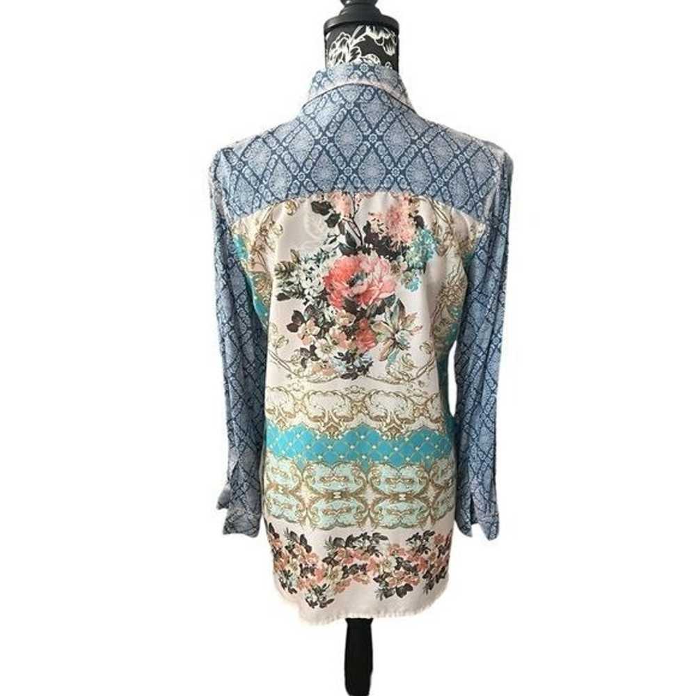 Aratta Silent Journey Floral Tunic Shirt Top Long… - image 1