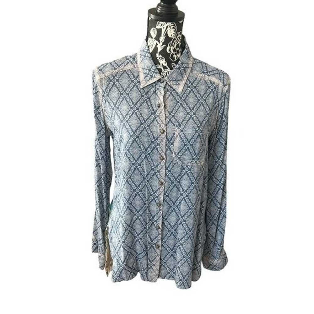 Aratta Silent Journey Floral Tunic Shirt Top Long… - image 2